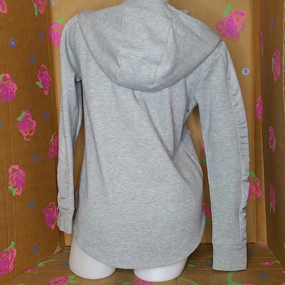 Nike Gray Zip Up Hoodie Hi Lo Hem Size Small - Picture 6 of 11